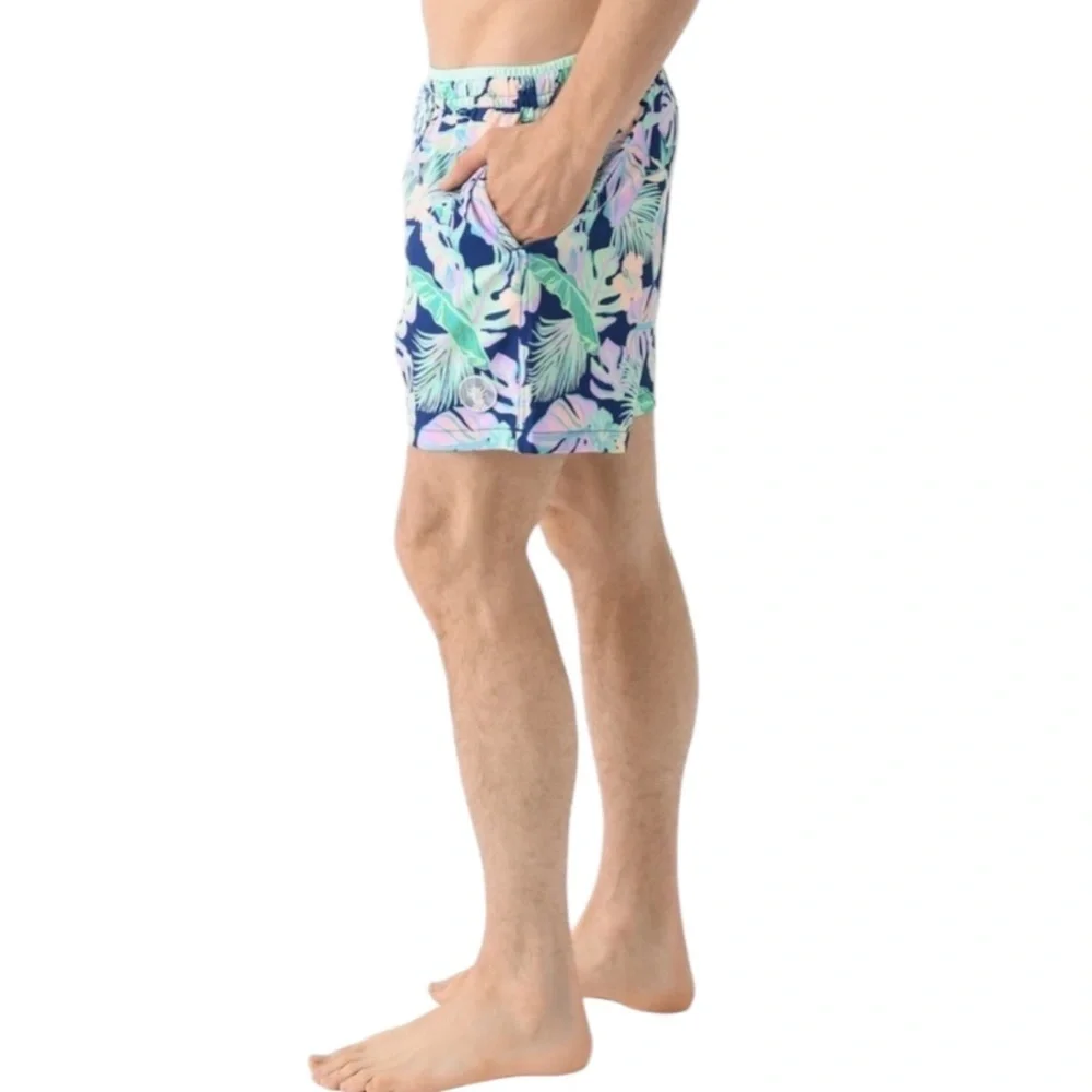 Chubbies The Night Faunas Swim Trunk Short 7” Tropical Beach Pool Liner Pockets
